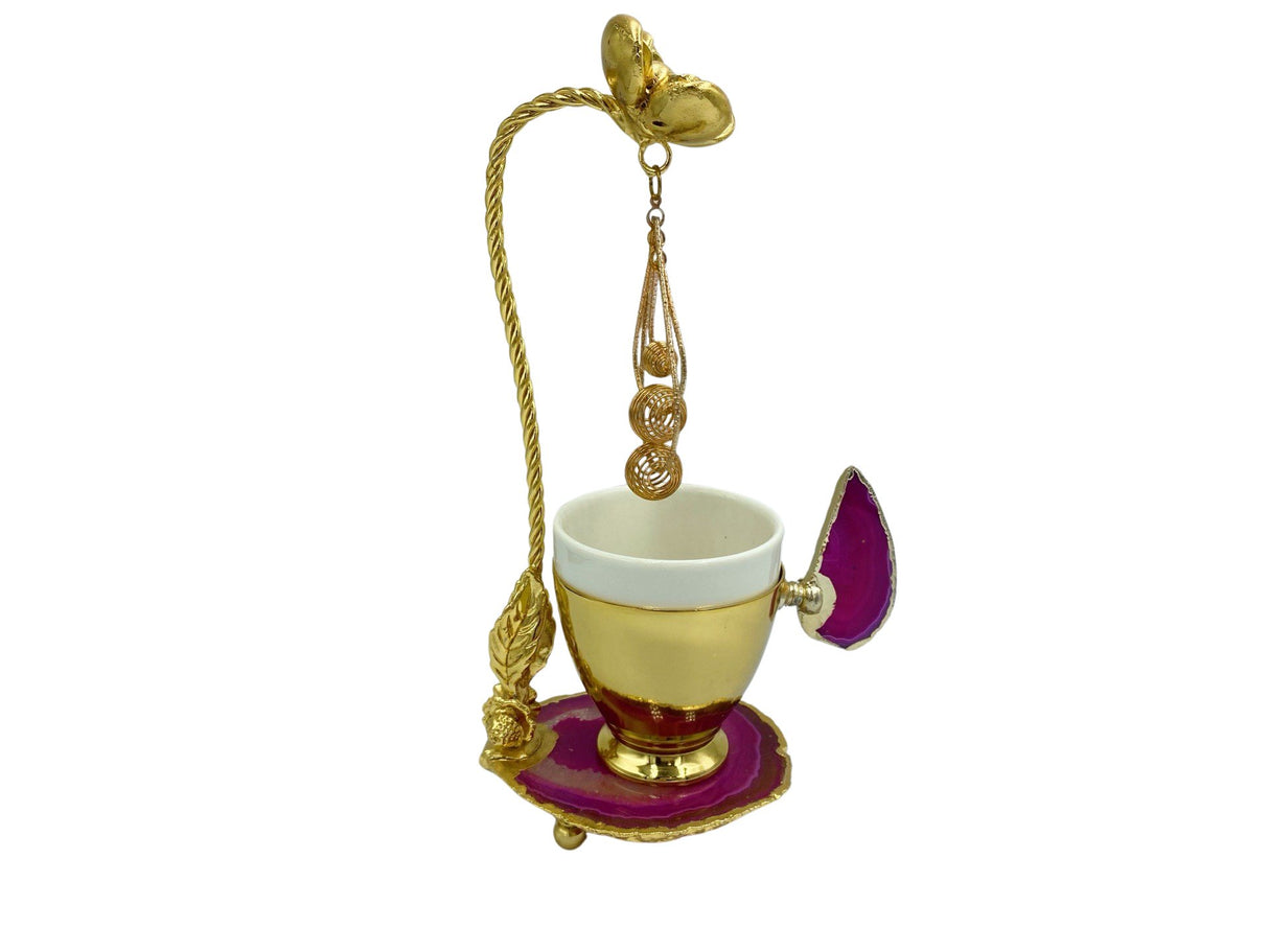 Lavina | Turkish Coffee Cup With Dangling Flower Design - TryAladdin