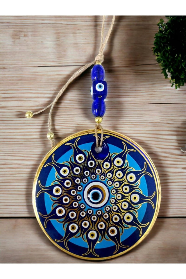 Decorative Pattern Nazar Bead Glass Wall Ornament - TryAladdin
