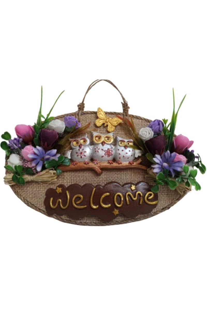 Owl Family Welcome Printed Door Ornament - TryAladdin