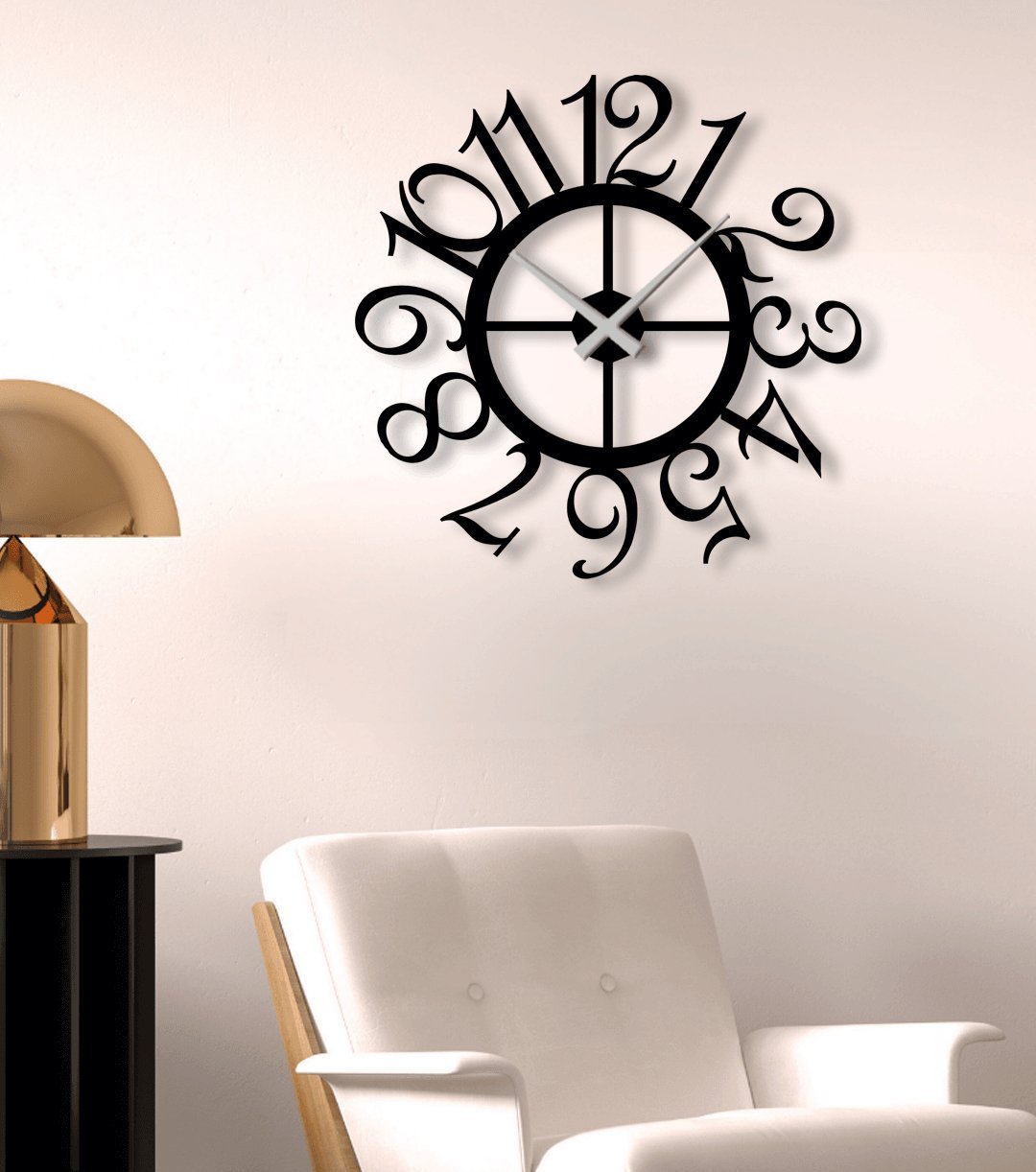 NR Dizayn | Classic Metal Wall Clock - TryAladdin