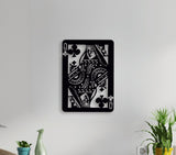 NR Dizayn | Queen of Clubs Metal Wall Art - TryAladdin