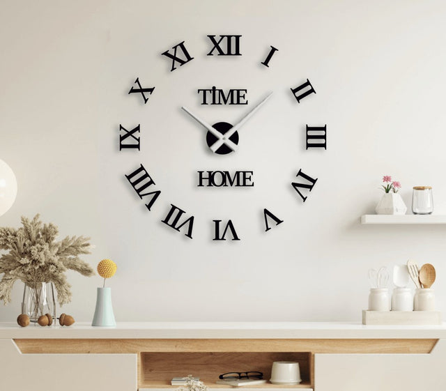 NR Dizayn | Roman Numeral Metal Wall Clock - TryAladdin