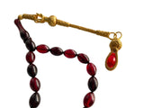 Tesbihevim | Silver Case Tassel Hareli Fire Amber Tasbih - TryAladdin