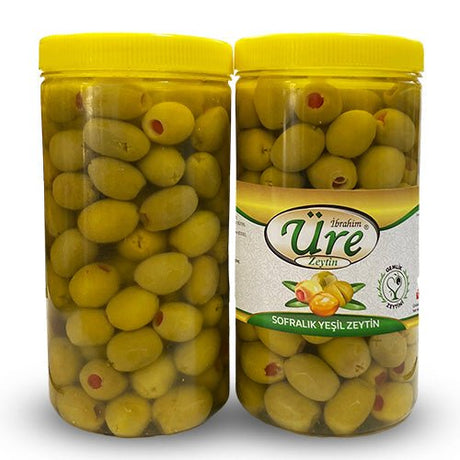 Ure Zeytin | Domat Green Olives with Pepper 1kg - TryAladdin